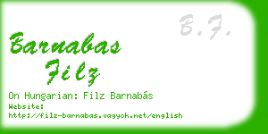 barnabas filz business card